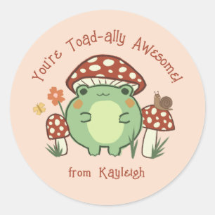 Cute Funny Toad ally Geweldige Classroom Valentijn Ronde Sticker