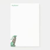 Cute Funny Tree Hugging Beer Fancy groene Leggings Post-it® Notes (Voorkant)