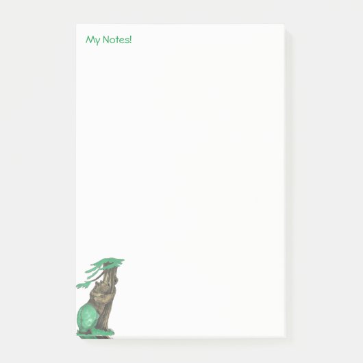 Cute Funny Tree Hugging Beer Fancy groene Leggings Post-it® Notes (Voorkant)