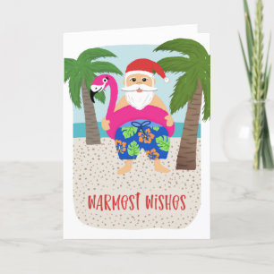 Cute Funny Tropical Kerstmis in juli Feestdagen Kaart