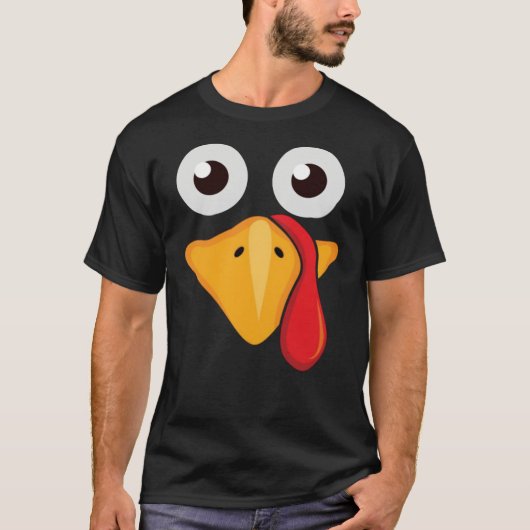 Cute Funny Turkey Face Thanksgiving Gift Essential T-shirt (Voorkant)