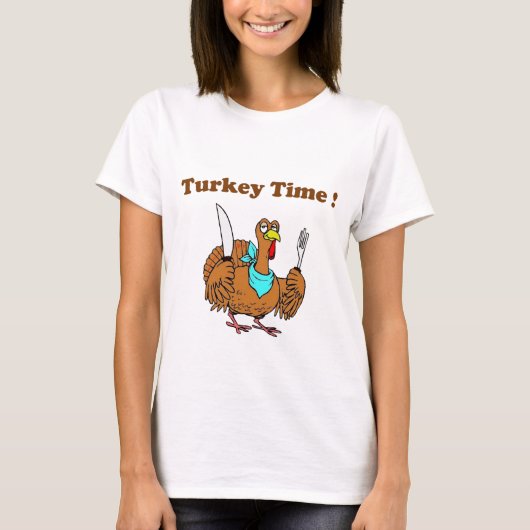Cute Funny Turkey Thanksgiving T-shirt (Voorkant)