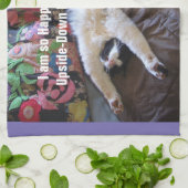 Cute Funny Tuxedo Cat Mexican Wave cats Theedoek (Gevouwen)