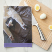 Cute Funny Tuxedo Cat Mexican Wave cats Theedoek (Quarter Fold)