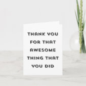 Cute Funny Typography Bedankt Wenskaart Notitiekaartje (Voorkant)