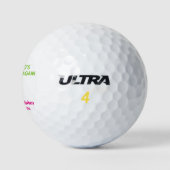 Cute Funny Unicorn Birthday Golfballen (Logo)