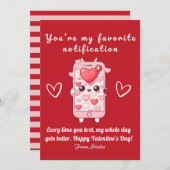 Cute Funny Valentijnsdag kaart | Kawaii telefoon (Voorkant / Achterkant)