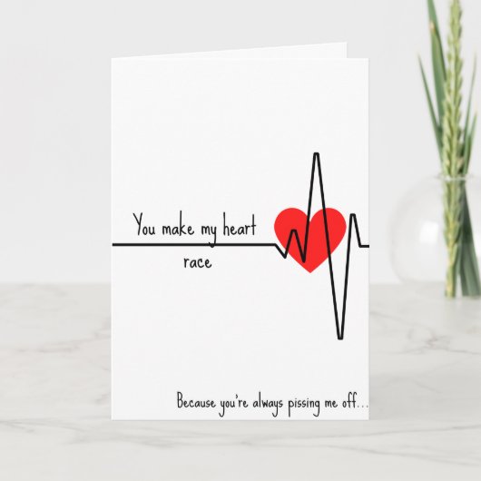 Cute, Funny Valentijnse Card Kaart (Voorkant)