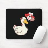 Cute Funny Valentine Silly Gooses Duck Love Matchi Muismat (Met muis)