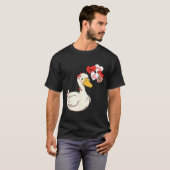 Cute Funny Valentine Silly Gooses Duck Love Matchi T-shirt (Voorkant volledig)