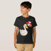 Cute Funny Valentine Silly Gooses Duck Love Matchi T-shirt (Voorkant volledig)