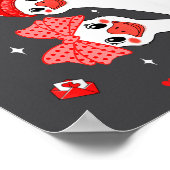 Cute Funny Valentine Silly Gooses Heart Love Match Poster (Hoek)