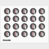 Cute Funny Valentine Silly Gooses Heart Love Match Ronde Sticker (Vel)