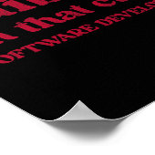 Cute Funny Valentine's Day Software Developer Wome Poster (Hoek)