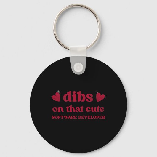 Cute Funny Valentine's Day Software Developer Wome Sleutelhanger (Voorkant)