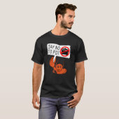 Cute Funny Vegan Crab Gezegde zegt nee tegen Pot C T-shirt (Voorkant volledig)