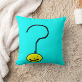 Cute Funny Vraag Mark Emoji, Kinder kunst, Pillow Kussen (Deken)