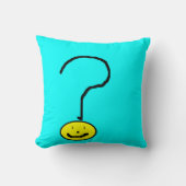 Cute Funny Vraag Mark Emoji, Kinder kunst, Pillow Kussen (Voorkant)