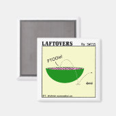 Cute Funny Watermelon Cartoon Laftovers Magneet (Voorkant / Achterkant)