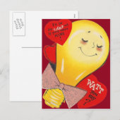 Cute Funny Weird Light Valentijn Heart Feestdagenkaart (Voorkant / Achterkant)