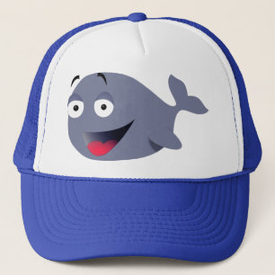 Cute Funny Whale Cartoon Drawing Trucker Pet