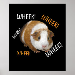 Cute & Funny Wheek - eigenaar van cavia Cavy Lover Poster