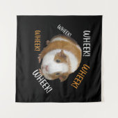 Cute & Funny Wheek - eigenaar van cavia Cavy Lover Wandkleed (Voorkant (horizontaal))
