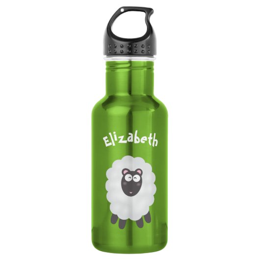 Cute Funny Whimsical Pun I Love Ewe Custom Name Waterfles (Voorkant)