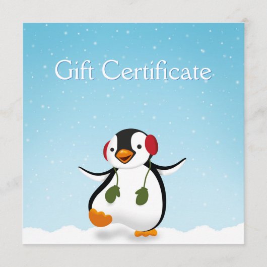 Cute Funny Winter Penguin (Voorkant)