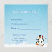 Cute Funny Winter Penguin (Achterkant)