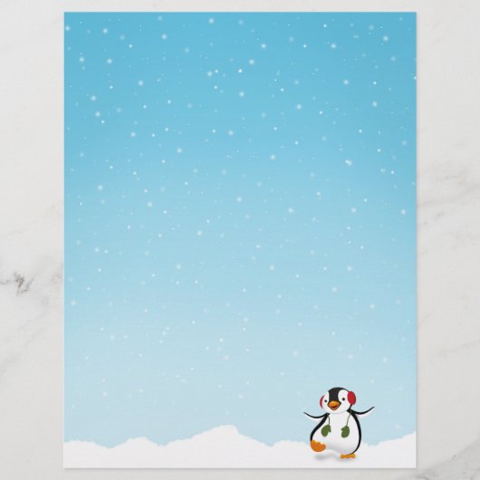 Cute Funny Winter Penguin (Voorkant)