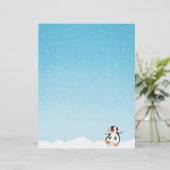 Cute Funny Winter Penguin (Staand voorkant)