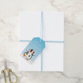 Cute Funny Winter Penguin Cadeaulabel (Met Touw)