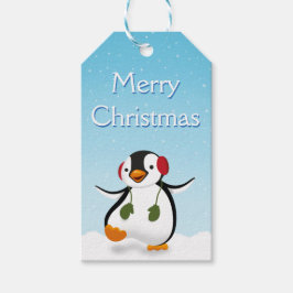 Cute Funny Winter Penguin Cadeaulabel