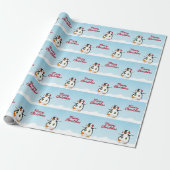 Cute Funny Winter Penguin Cadeaupapier (Uitgerold)