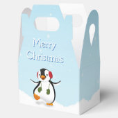 Cute Funny Winter Penguin Favor Box Bedankdoosjes (Geopend)