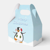 Cute Funny Winter Penguin Favor Box Bedankdoosjes (Voorkant Zijde)