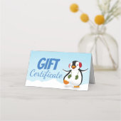 Cute Funny Winter Penguin-kaartje Plaatskaartje (Voorkant)