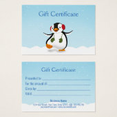 Cute Funny Winter Penguin-kaartje Visitekaartje (Voorkant /achterkant)