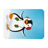 Cute Funny Winter Penguin Magneet (Horizontaal)