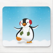 Cute Funny Winter Penguin Muismat (Voorkant)