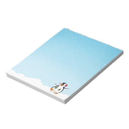 Cute Funny Winter Penguin Notitieblok (Linkerzijde)