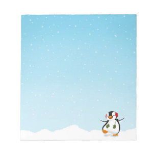 Cute Funny Winter Penguin Notitieblok