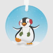 Cute Funny Winter Penguin Ornament (achterkant)