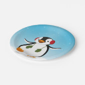 Cute Funny Winter Penguin Papieren Bordje (Gekanteld)