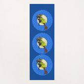 Cute Funny Witch Black Cat Flying on Broom Moon Yogamat (Voorkant)