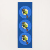 Cute Funny Witch Black Cat Flying on Broom Moon Yogamat (Achterkant)