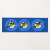 Cute Funny Witch Black Cat Flying on Broom Moon Yogamat (Voorkant (horizontaal))