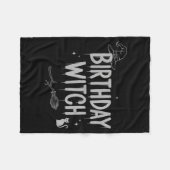 Cute Funny Witch Witchy Birthday Witches Happy Wom Fleece Deken (Voorkant (Horizontaal))