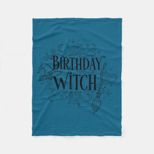 Cute Funny Witch Witchy Birthday Witches Happy Wom Fleece Deken (Voorkant)